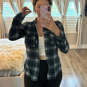 Plaid Button-Up Shirt